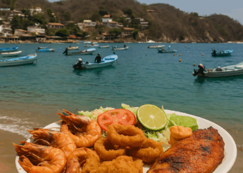 Descubre Puerto Ángel, un sitio hermoso con aguas cristalinas, playas de arena blanca y comida deliciosa con mariscos