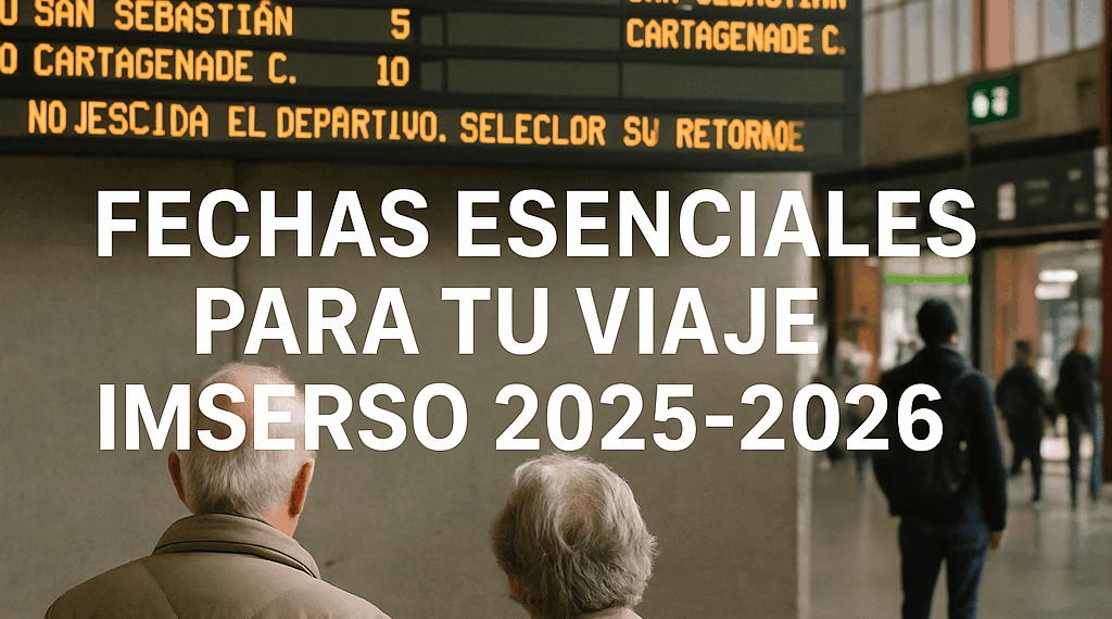 fechas clave para asegurar tu viaje del Imserso en 2025-2026” – Dimension Turistica Magazine