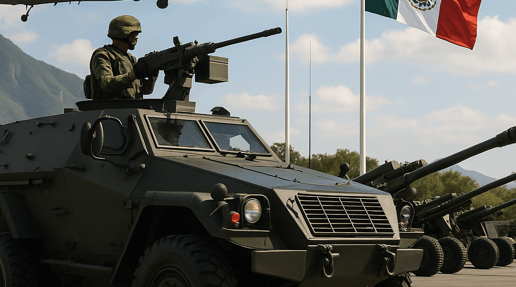 Vehículos, aeronaves y armamento con el que cuenta México