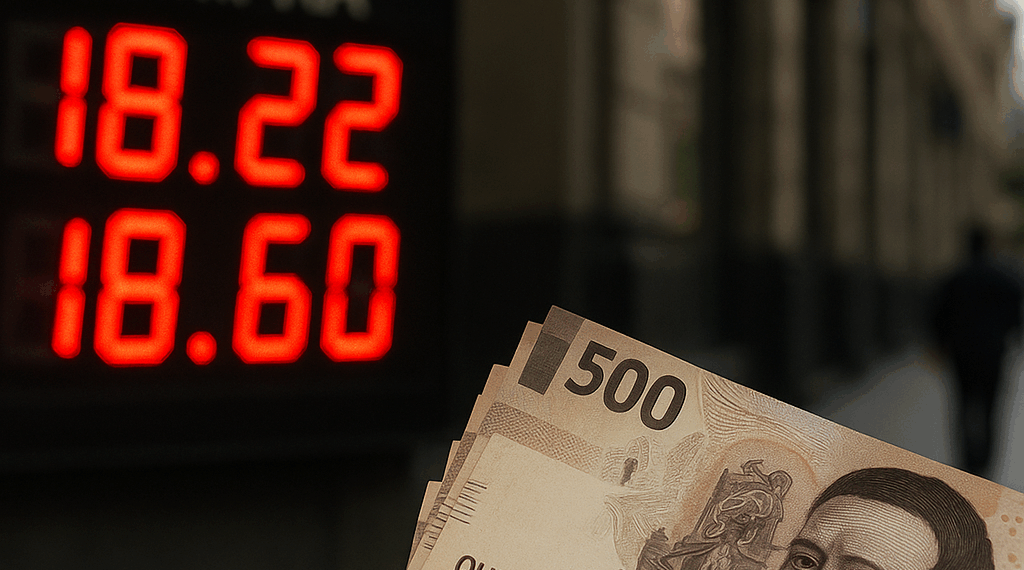 Peso mexicano avanza en la última sesión de la semana por el debilitamiento del dólar