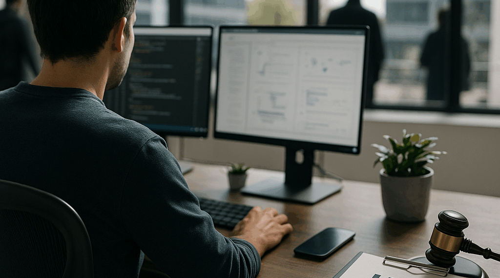 Illustration of silhouette refugees walking in line over American flag