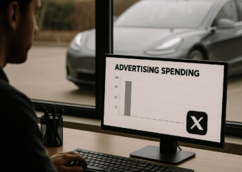 Signage at a Tesla store in Colma, California