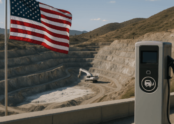 A label sits affixed to a lithium-ion battery.