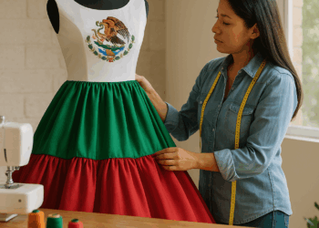 Grito de Independencia: La artesana de Tlaxcala que diseñó el vestido para Sheinbaum