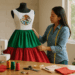 Grito de Independencia: La artesana de Tlaxcala que diseñó el vestido para Sheinbaum