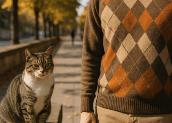 Cómo llevar suéter de rombos de abuelo en otoño 2025, según el street style