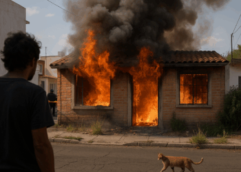 Vato Drogado Rocía Gasolina Y Le Prende Fuego A Un Domicilio En La Morelia-Pátzcuaro - Changoonga.com