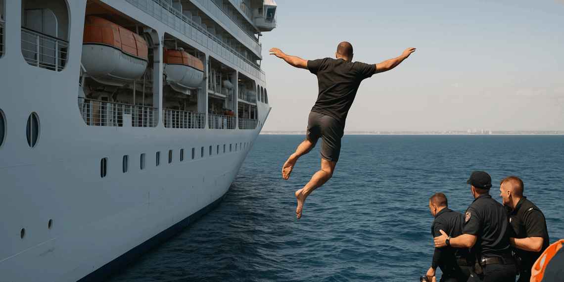 Hombre se lanza de un barco de crucero para evadir una deuda de más de 60 millones de pesos por apuestas: fue arrestado.