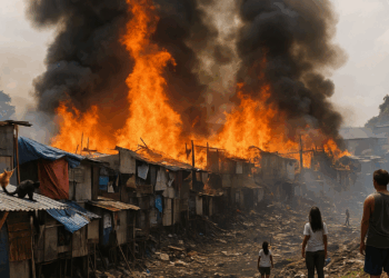 Vídeo. Incendio en Manila desplaza a 1.000 familias y destruye varias casas