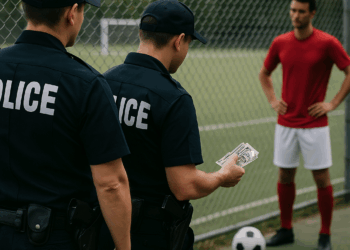 Investigan a policías viales tras aparente soborno por parte de ex futbolista
