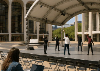 Photo of Utopian Hotline performance