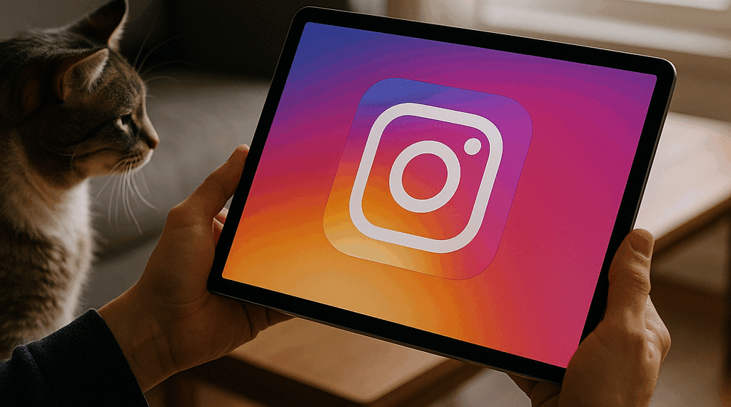 An image displaying Instagram app's iPad version