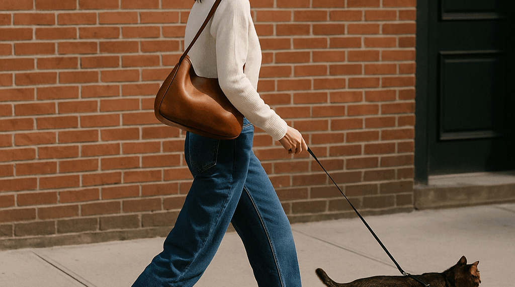 Katie Holmes demuestra que solo necesitas tenis y una buena bolsa color café