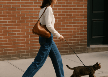 Katie Holmes demuestra que solo necesitas tenis y una buena bolsa color café