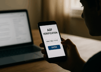 An illustration of a smartphone with a surveilling eye on the screen, with Barcelona's Sagrada Familia in the background.