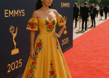 Lety Sahagún deslumbró en los Emmys 2025 luciendo el vestido de diseño mexicano más sofisticado. – Dimension Turistica Magazine