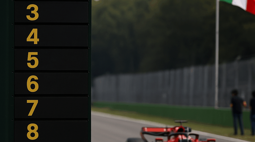 Parrilla de salida del GP de Italia  tras penalización para Hamilton