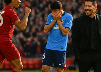 Liverpool 2-1 Atlético de Madrid EN VIVO Hoy. Partido de la Champions League 2025: Cholo Simeone celebra