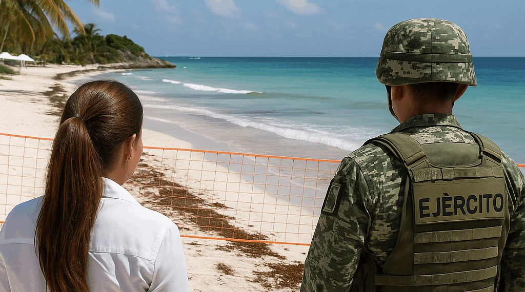 Mara Lezama y el General Tonatiuh de Grupo Mundo Maya refuerzan acciones para asegurar el acceso libre a las playas de Tulum