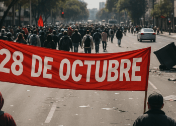 Marcha de la 28 de Octubre provoca caos en bulevar 5 de Mayo