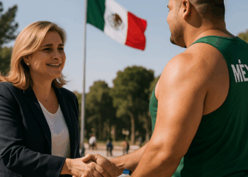 Maru Campos felicita a Uziel Muñoz por su actuación en el Mundial de Atletismo 2025