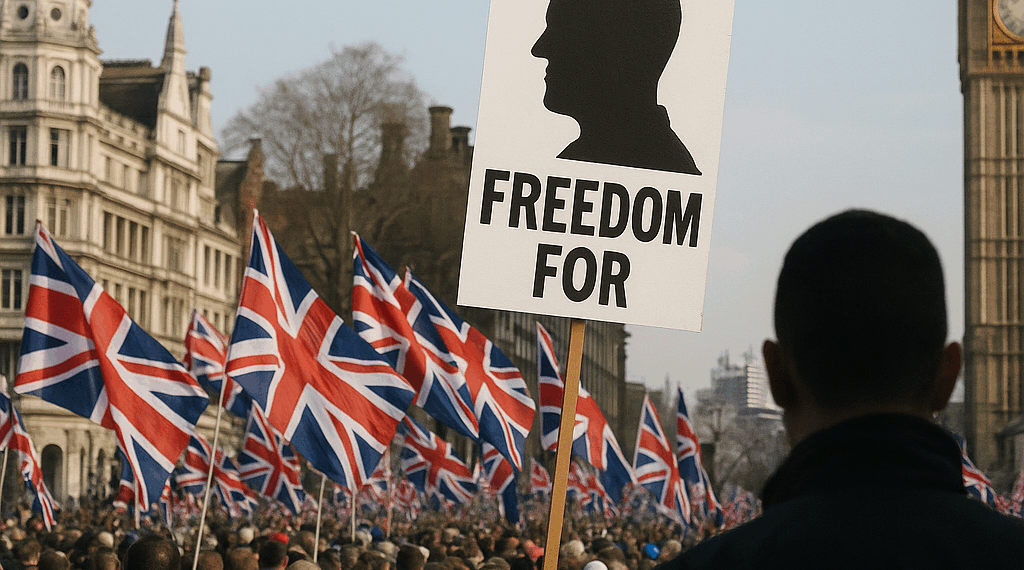 Más de 100,000 manifestantes en Londres fueron convocados por activista de ultraderecha