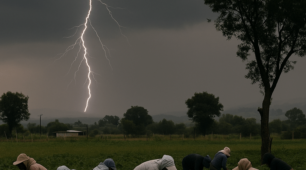#Michoacán 8 Jornaleras Se Refugiaron De La Lluvia Bajo De Un Árbol, Les Cayó Un Rayo ...Y Viven Para Contarla!  - Changoonga.com