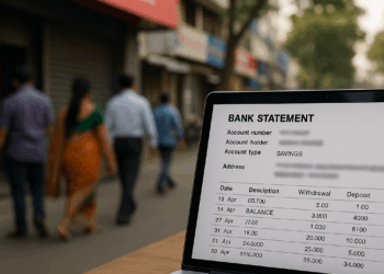 An employee counts 500 rupee banknotes at a currency exchange in New Delhi, India, on Saturday, Aug. 30, 2025. The Indian rupee slumped to a record low versus the dollar on concern that 50% US tariffs will hurt the country's economic growth and corporate earnings.
