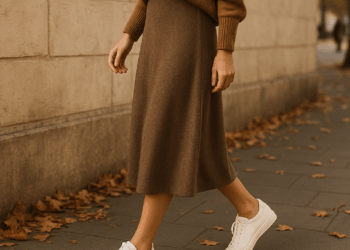 Cómo llevar tenis con calcetas midi en otoño 2025