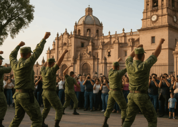 #Morelia De Kumbala A Juan Gabriel: Flashmob del Ejército Hizo La Tarde En El Centro Histórico    - Changoonga.com