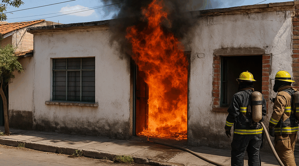 #Morelia Se Incendia Casa En La Colonia Santiaguito - Changoonga.com