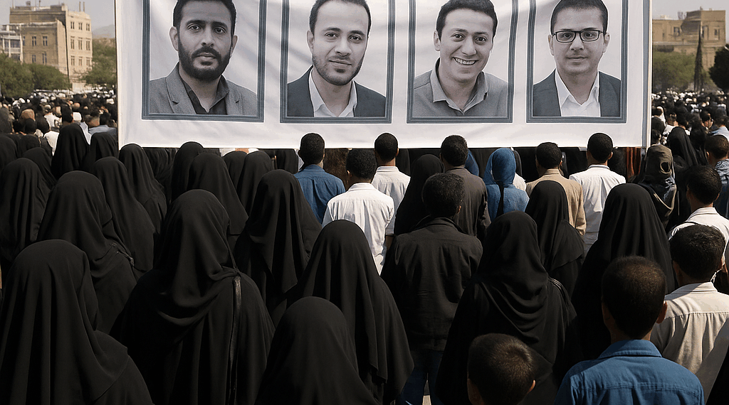 Cientos de personas asisten al funeral de los periodistas yemeníes muertos en los últimos ataques de Israel contra Saná