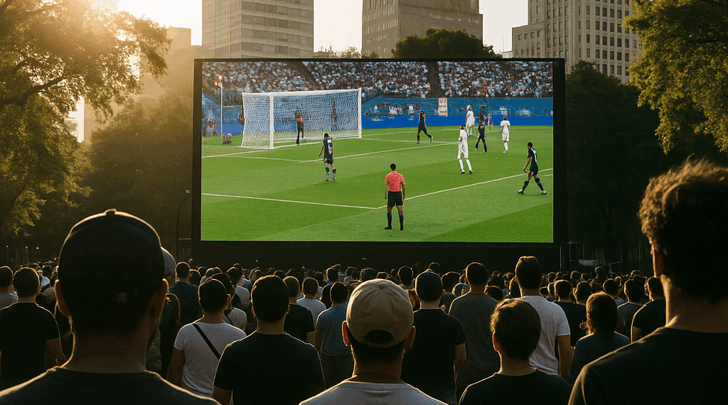 Mundial 2026: se analiza la instalación de pantallas en plazas públicas para ver los partidos