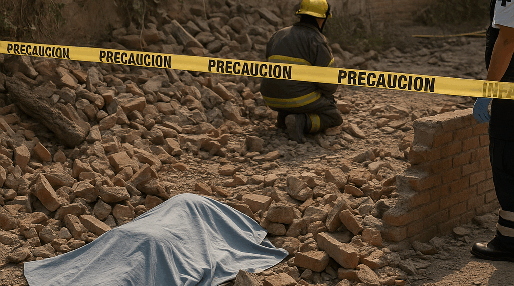 Barda cayó y mató a una mujer en la colonia Volcanes