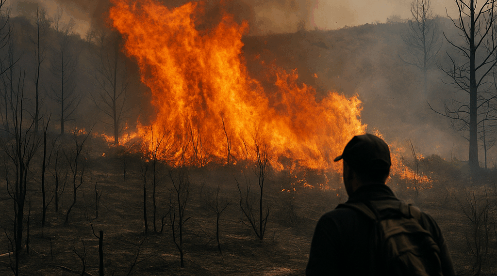 Nuevo fuego en la zona afectada por la pasada ola de incendios en España