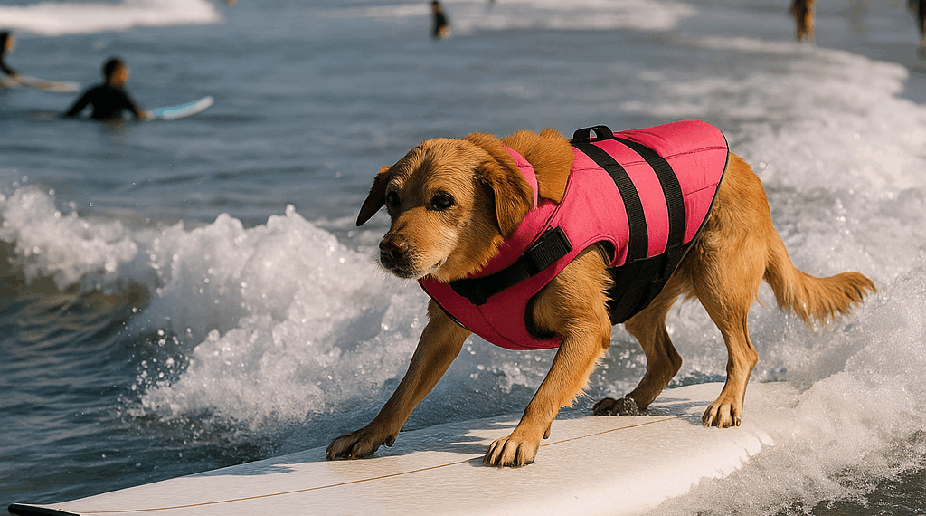 Vídeo. Perros se lanzan a las olas en concurso de surf en San Diego