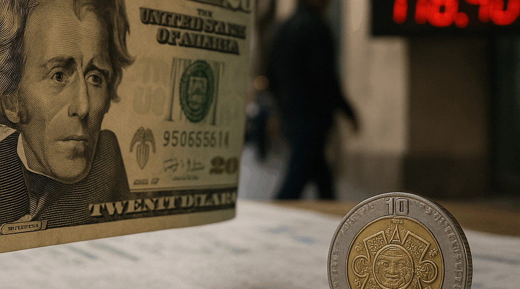 Peso mexicano retrocede contra el dólar ante el regreso de la actividad a los mercados de EU