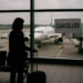A photo showing a departures board at an airport with delayed and cancelled international flights (gettyimages-1409434718)
