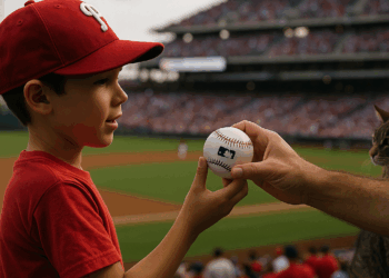 Premia Phillies a niño tras disputa con señora por una bola
