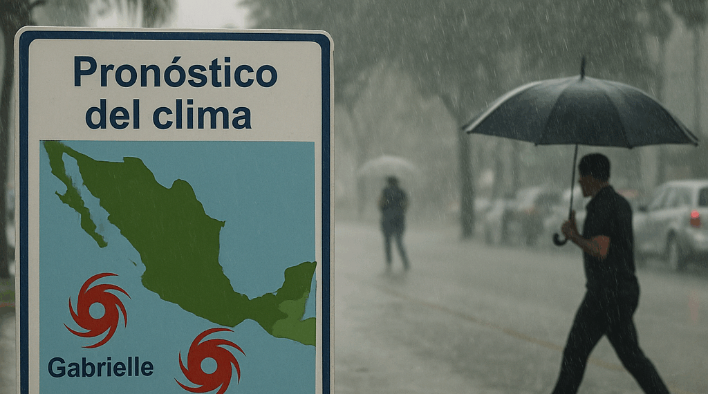 Clima en México este lunes 22 de septiembre, afectado por tormenta Gabrielle y tormenta Narda