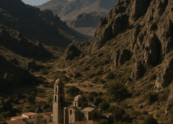 Este pueblo en suspensión a 1.050 metros se encuentra resguardado entre volcanes y centinelas de roca de 80 metros (solo los que evitan las costas canarias logran hallarlo).