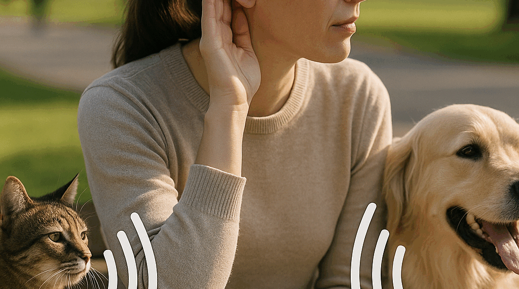 Los humanos captamos sonidos en un rango aproximado de 20 Hz a 20 kHz, mientras que los perros detectan frecuencias entre 40 Hz y 60 kHz.