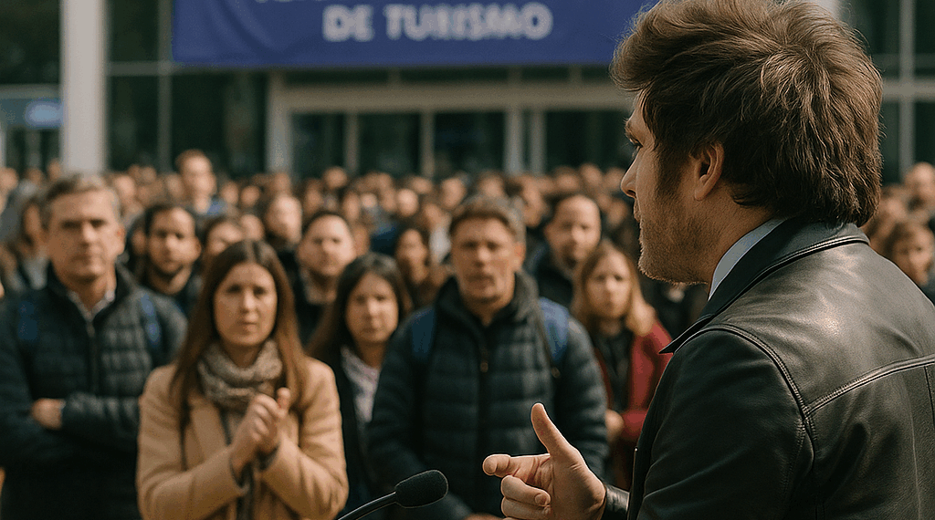 críticas a la estrategia de Milei en la FIT 2025 – Dimension Turistica Magazine