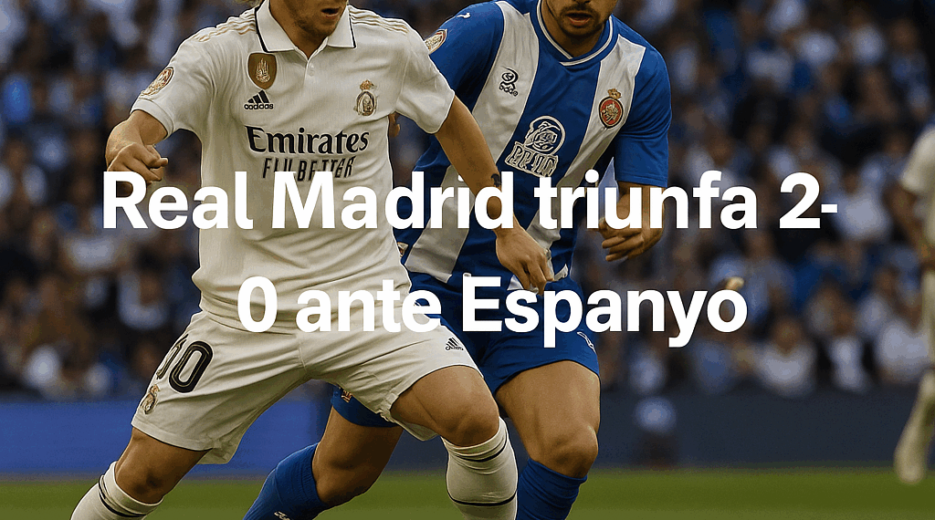 Real Madrid vence 2-0 al Espanyol con goles de Militao y Mbappé: paso perfecto en LaLiga