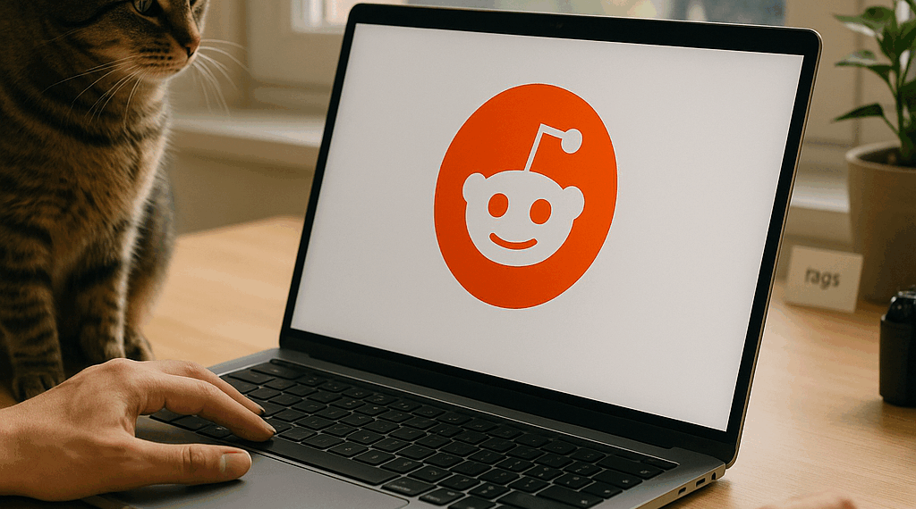 large Reddit logo overlaying background of smaller logo silhouettes