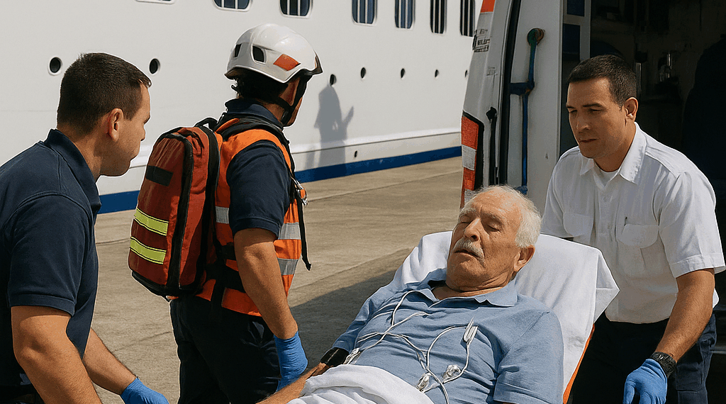 evacuación de una persona mayor con emergencia cardiaca desde un crucero. – Dimension Turistica Magazine