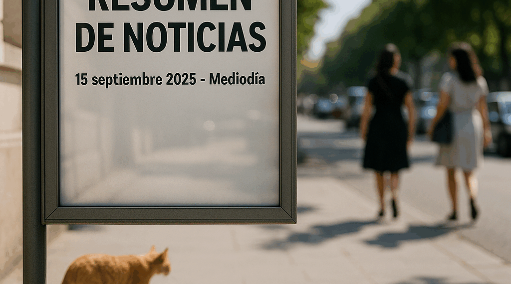 Vídeo. Últimas noticias | 15 septiembre 2025 - Mediodía