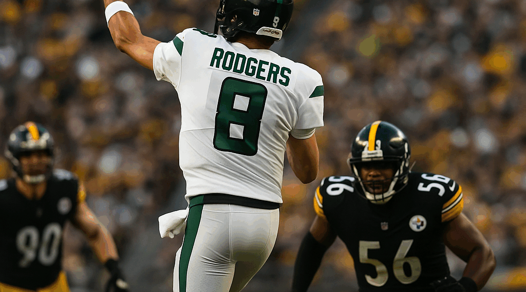 Rodgers brilla en su regreso a Nueva York y da triunfo a Steelers sobre Jets