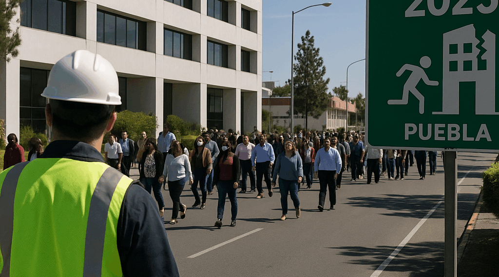 Puebla participó en el simulacro nacional