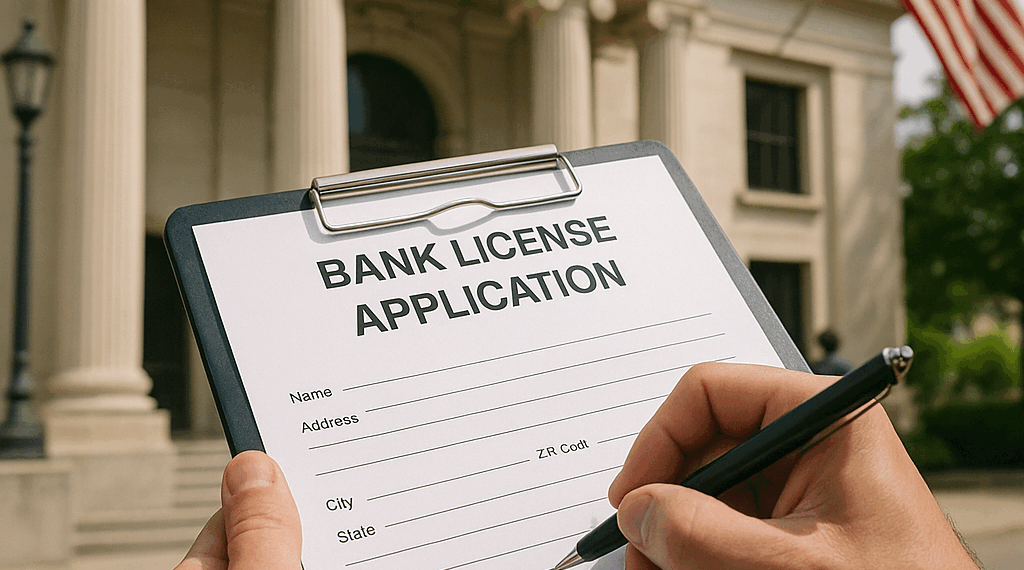 solicita licencia bancaria en Estados Unidos